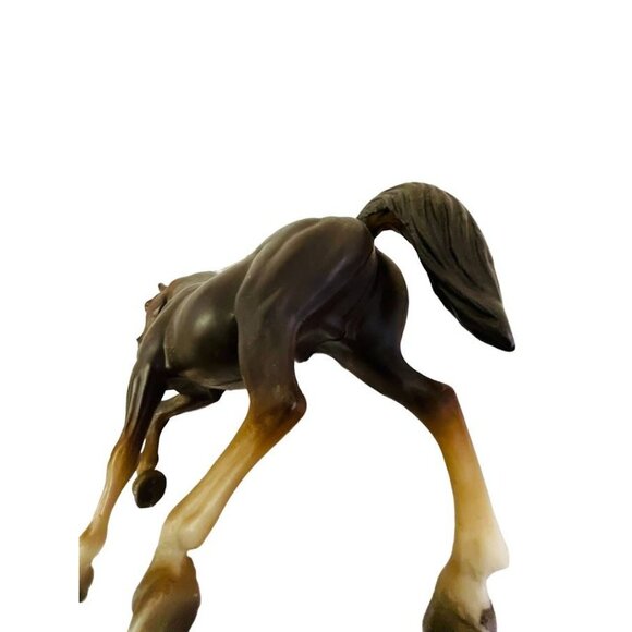 Vintage Breyer Dark Brown Horse Animal Figure Plastic Stallon Mare Saddlebred Cl - Picture 8 of 13